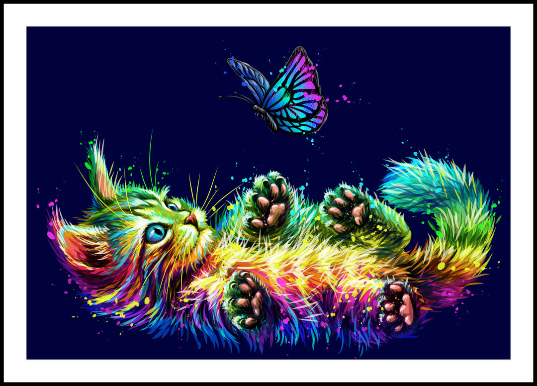 Poster Kitty and the Butterflies
