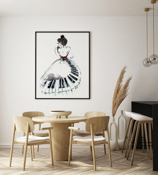 Poster Woman Piano