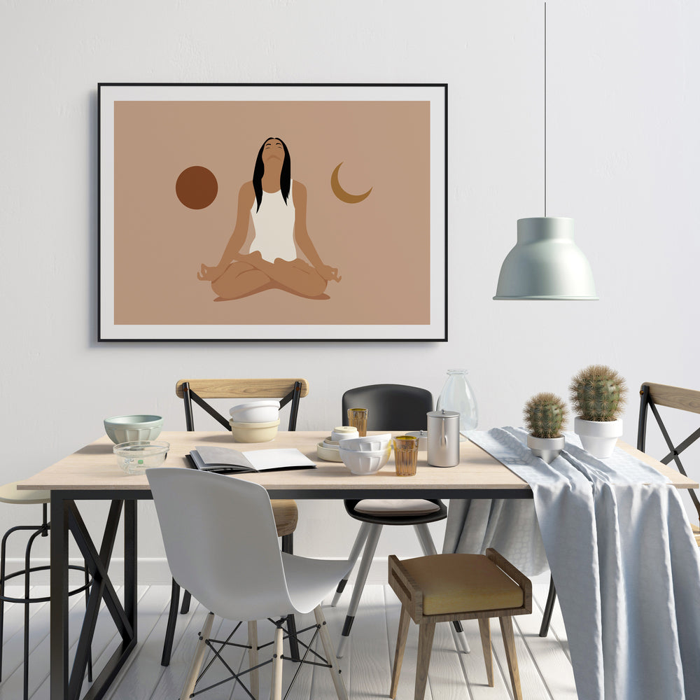 Poster Woman Meditating