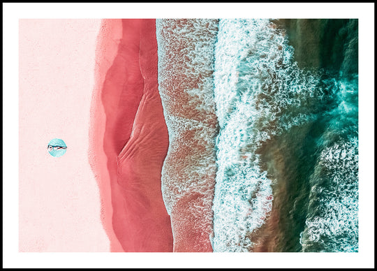 Poster Woman at the Ocean Shore