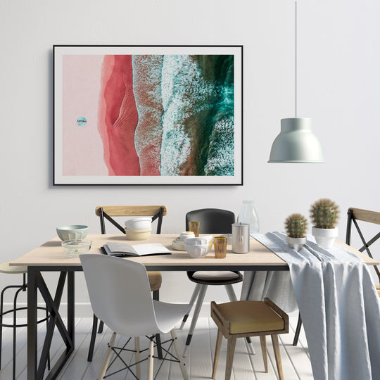 Poster Woman at the Ocean Shore