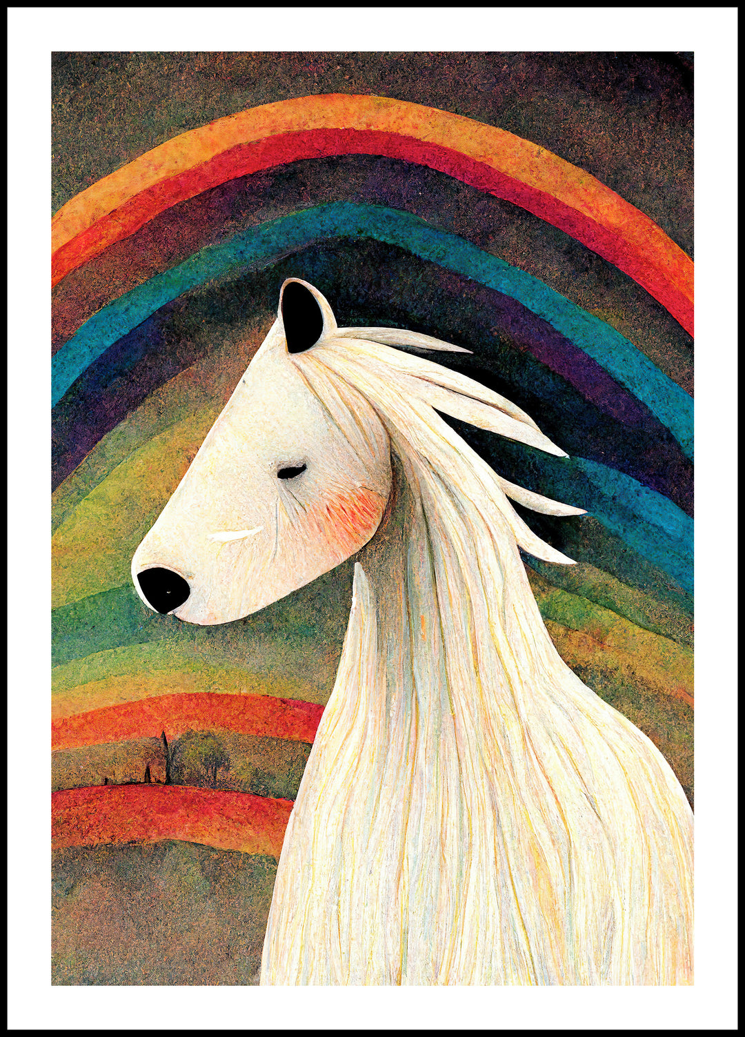 Poster Horse and Rainbow