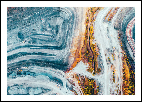 Poster Open pit iron ore mine