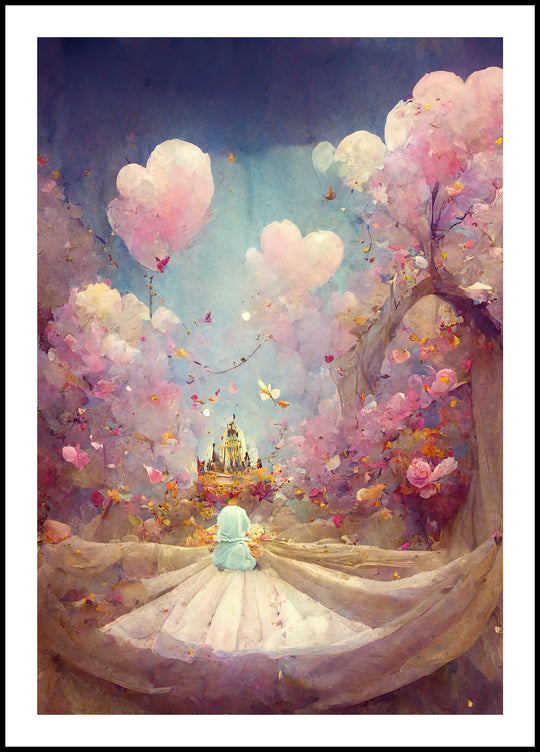 Poster Princess in front of the castle