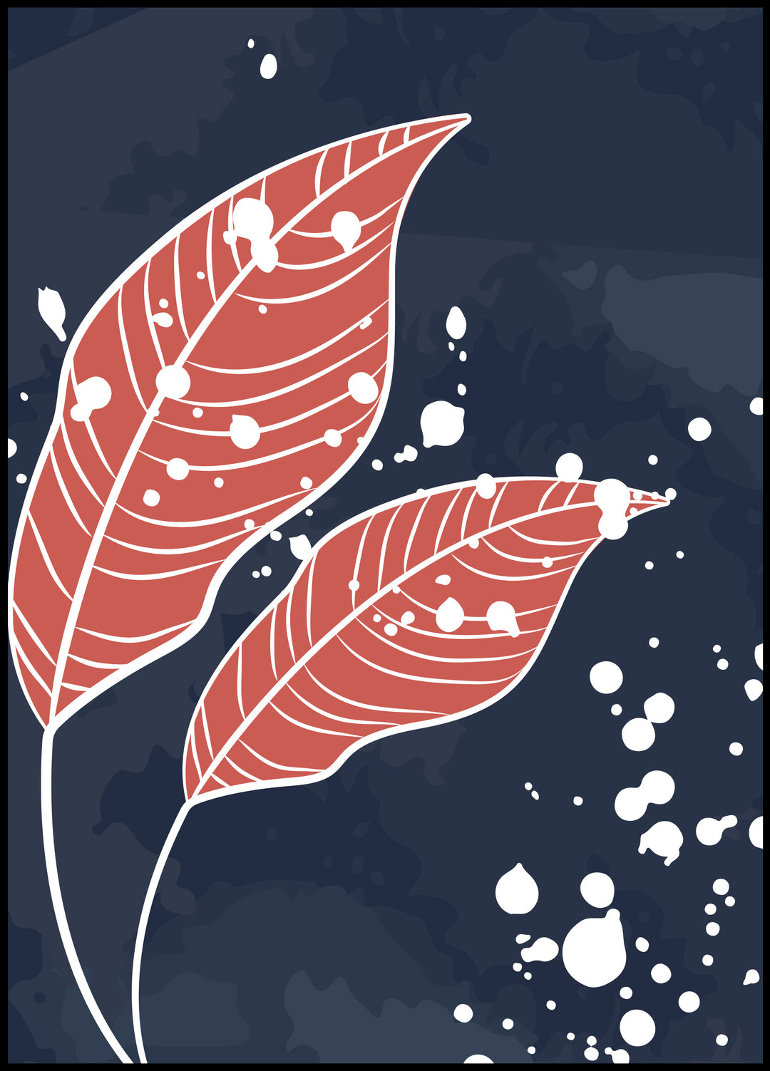 Poster Brick Color Leaves 1