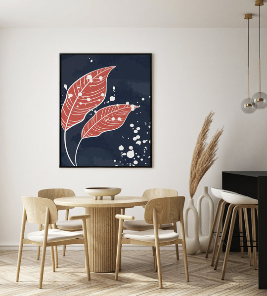 Poster Brick Color Leaves 1