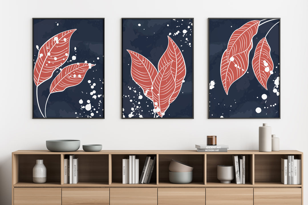 Poster Brick Color Leaves 1