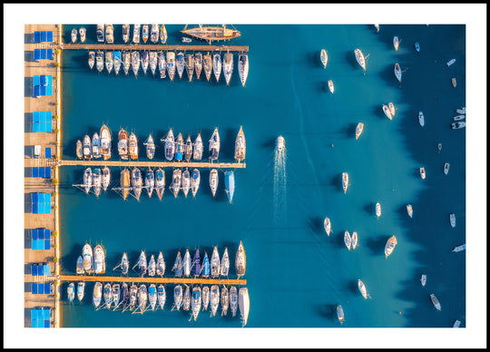 Poster Boats in the port of Pula Croatia