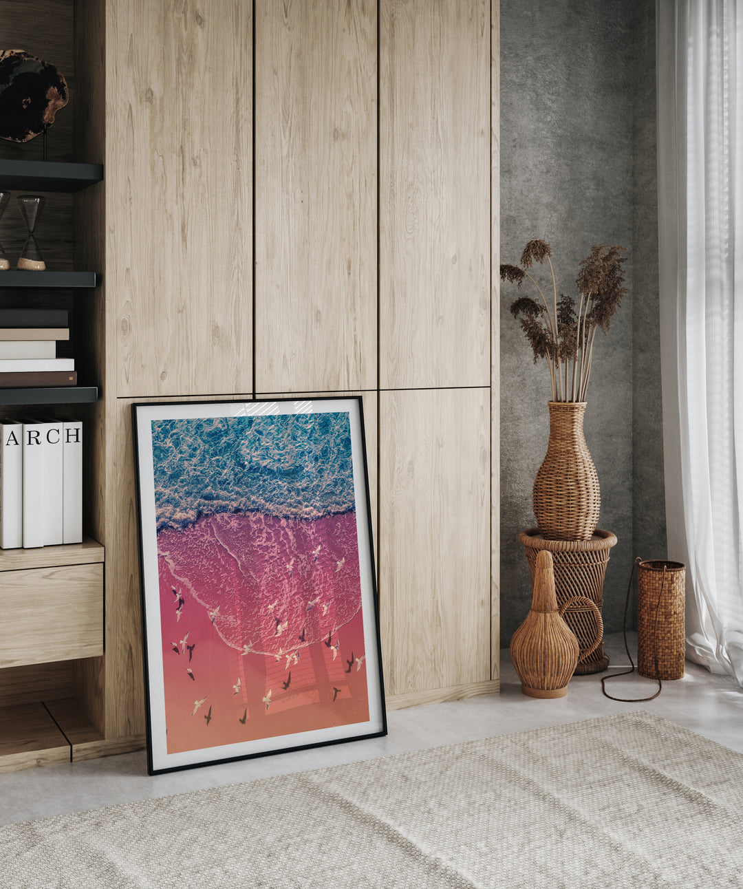 Seagulls on the Seashore Poster