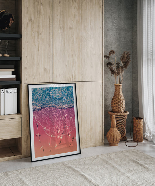 Seagulls on the Seashore Poster