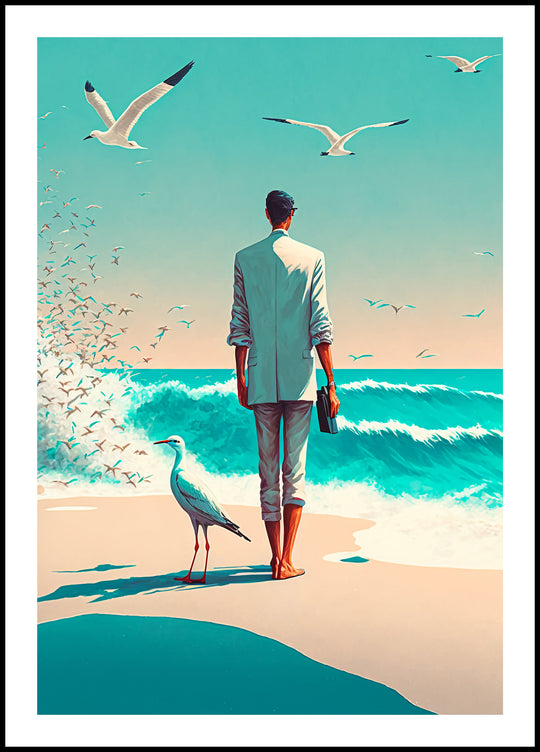 Poster Man on the Seashore