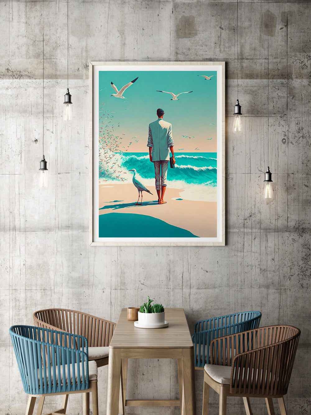 Poster Man on the Seashore