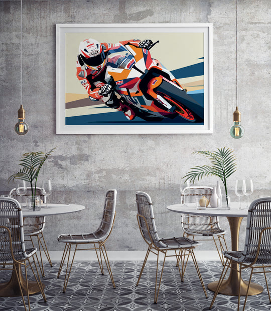 Plakat Motocyklista