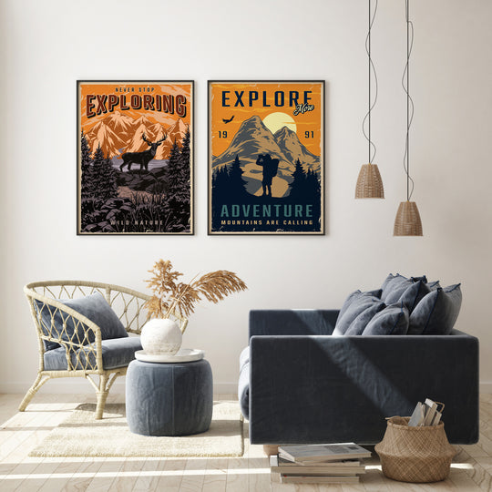 Mountains are calling poster