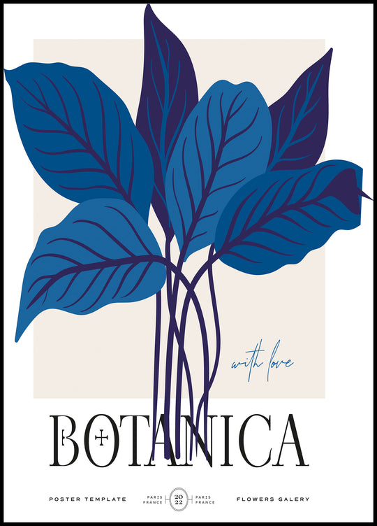 Blue Leaves Poster