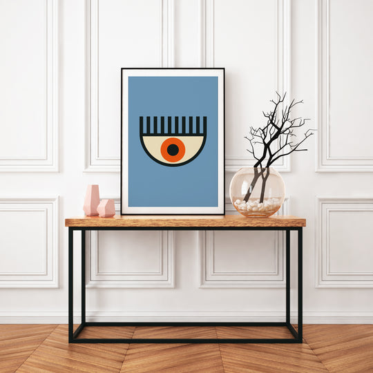 Poster Eye on a blue background