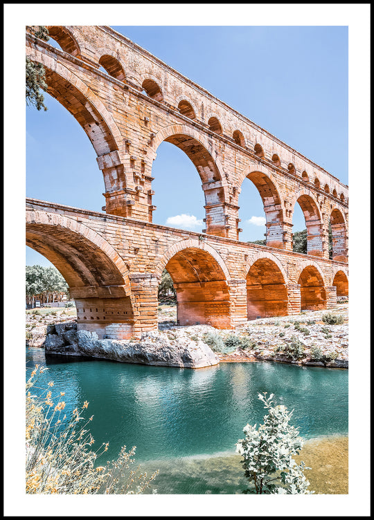 Poster Bridge Pont du Gard France