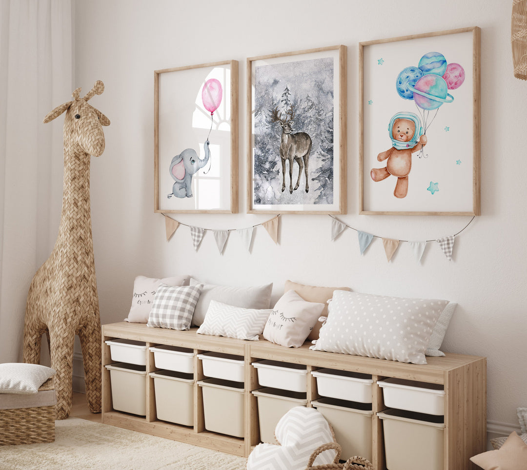 Teddy Bear Astronaut Poster