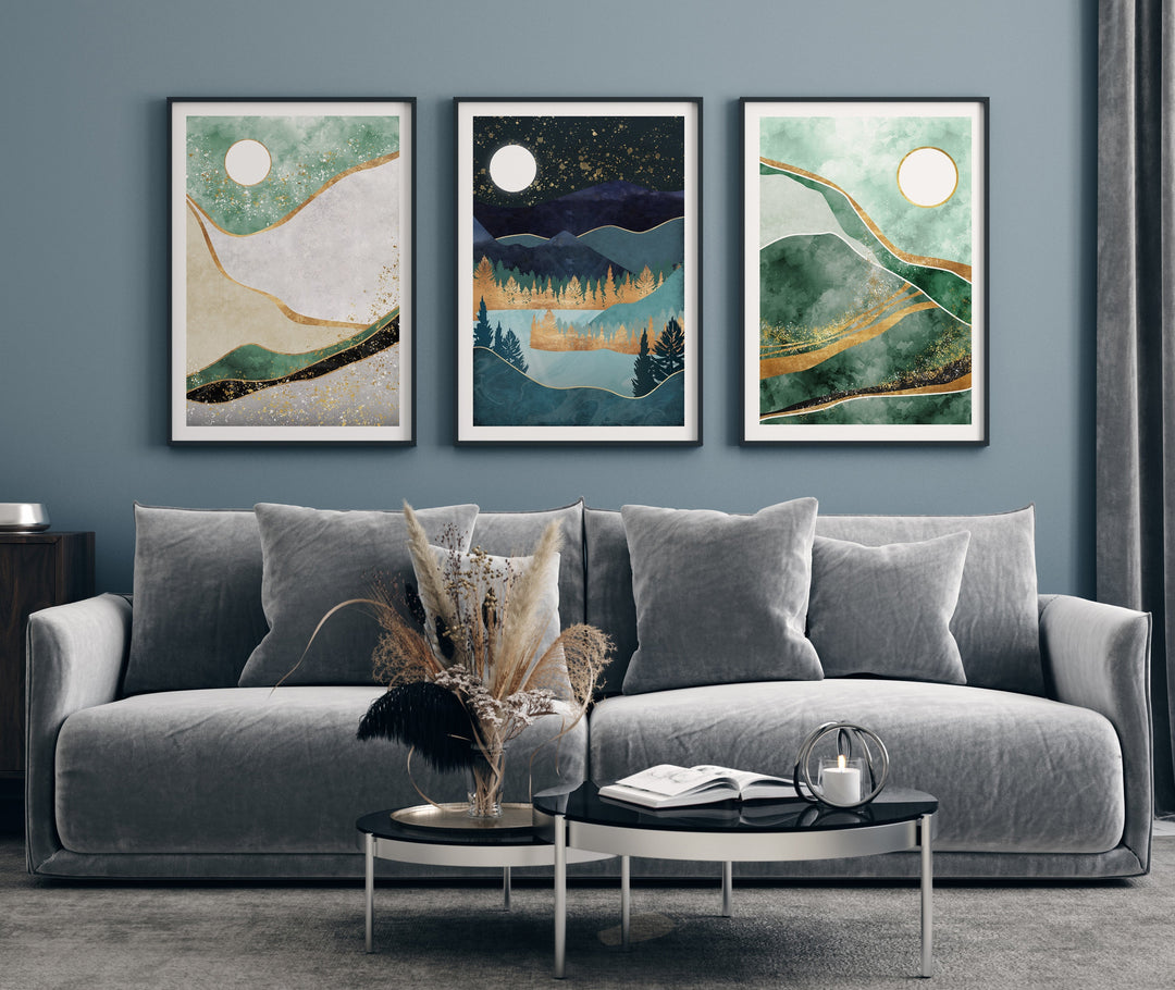 Poster By the lake at night