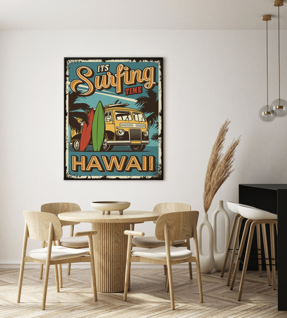 Surfing Hawaii Poster
