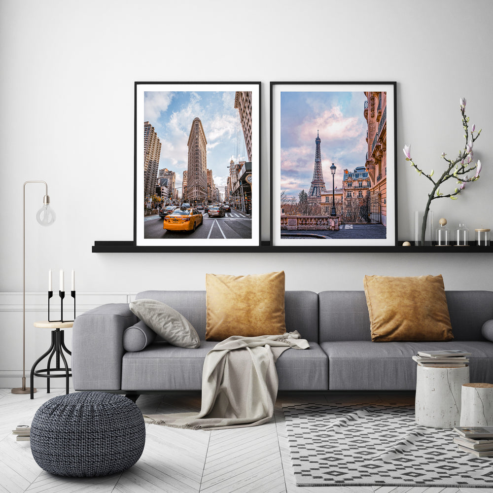 Poster View of the Eiffel Tower in Paris
