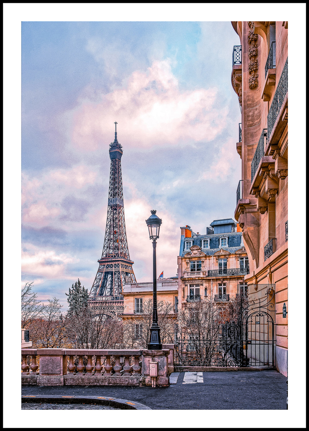 Poster View of the Eiffel Tower in Paris