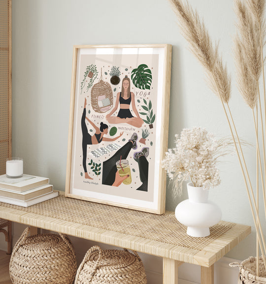 Healthy lifestyle poster - collage