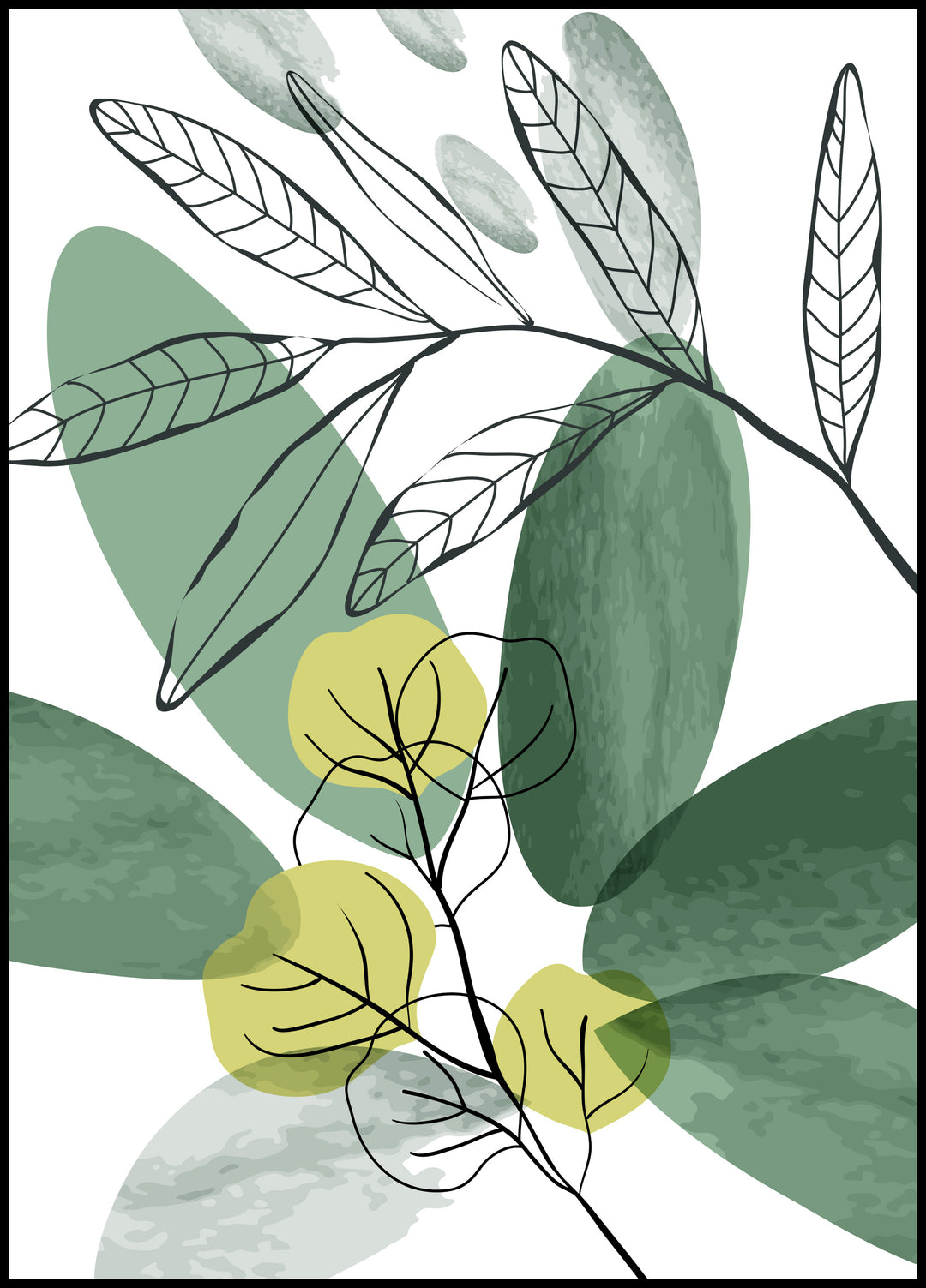 Green leaves poster 3