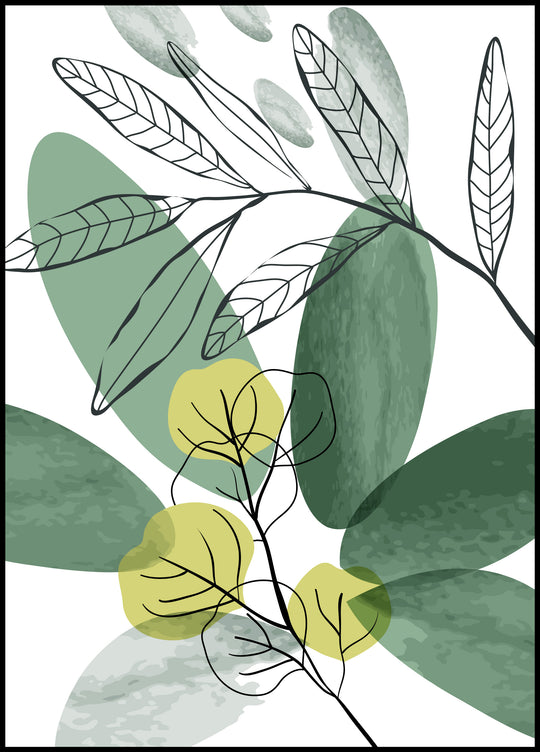 Green leaves poster 3