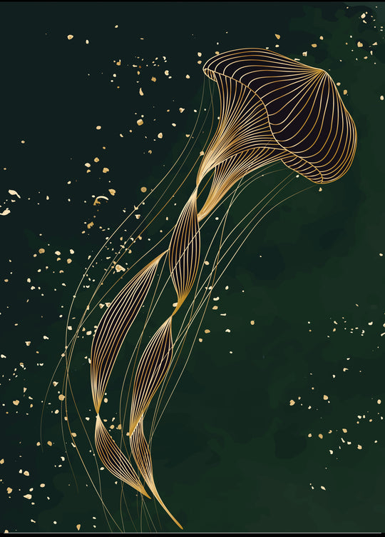 Golden Jellyfish Poster 1