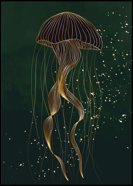 Poster Golden Jellyfish 2
