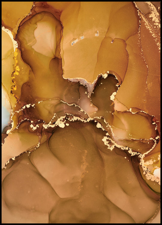 Poster Gold Brown Pattern 2