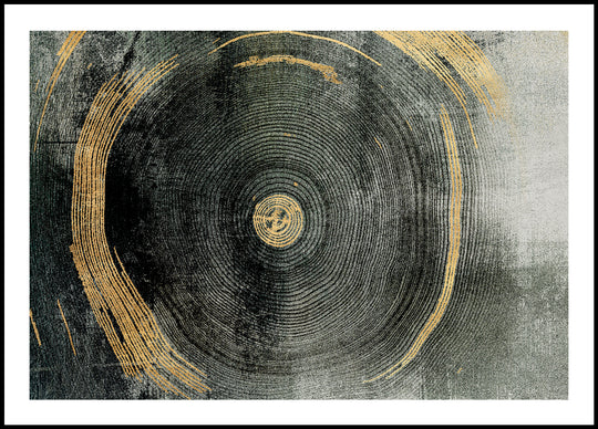 Poster Gold black branch