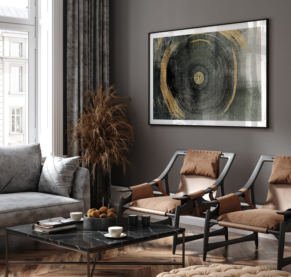 Poster Gold black branch