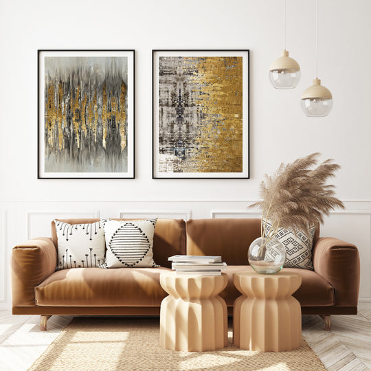 Poster Gold Black Landscape 2