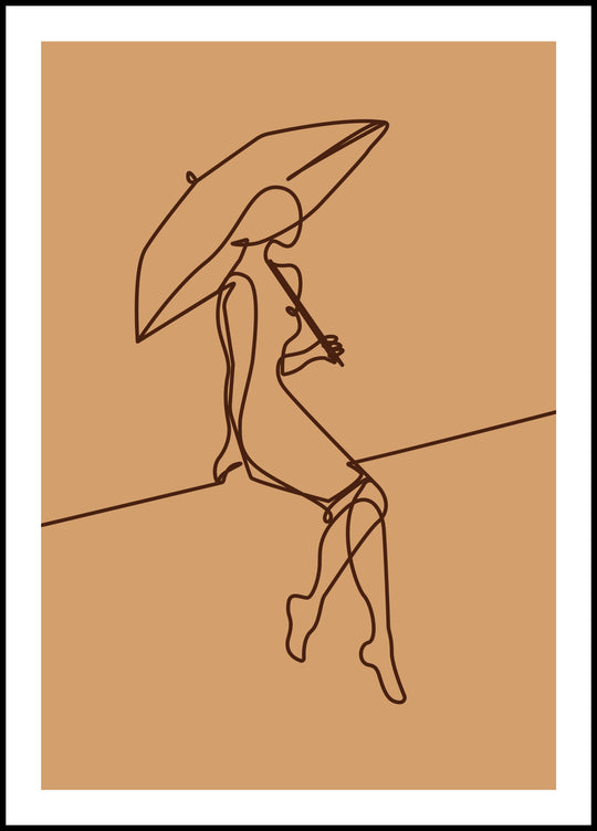 Poster With an umbrella
