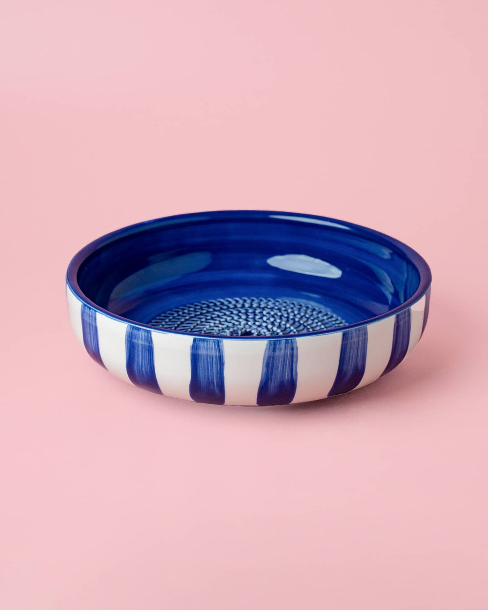 Ceramiczna miseczka do tarcia czosnku – duża (19 cm) –  niebieska - Costa Azul