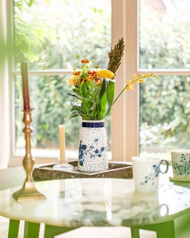 Mały wazon ceramiczny Kanka Blue Dot 20 cm – Heinen Delfts Blauw
