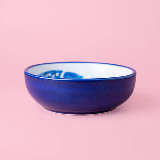 Ceramiczna miseczka do tarcia czosnku – średnia (15 cm) – niebieska - Blue Tuna
