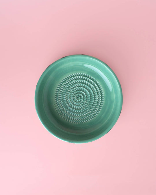 Ceramiczna miseczka do tarcia czosnku – duża (19 cm) – zielona - Green Jade