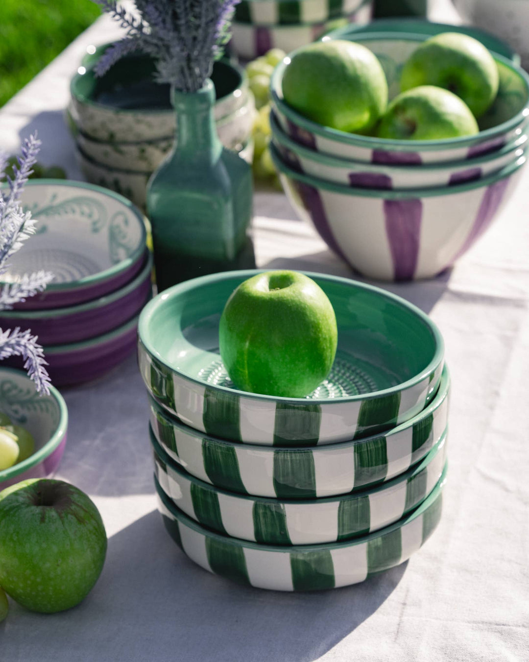 Ceramiczna miseczka do tarcia czosnku – duża (19 cm) – zielona - Green Jade