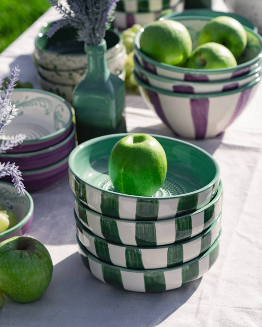 Ceramiczna miseczka do tarcia czosnku – duża (19 cm) – zielona - Green Jade