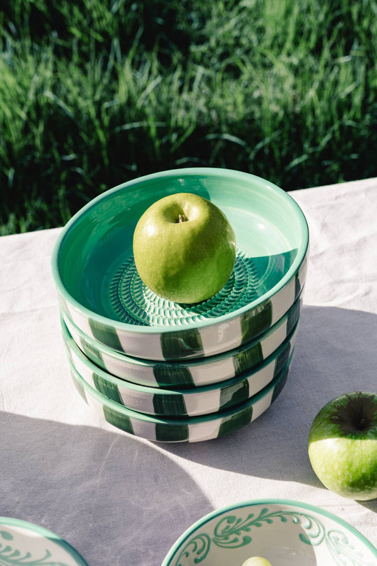 Ceramiczna miseczka do tarcia czosnku – duża (19 cm) – zielona - Green Jade