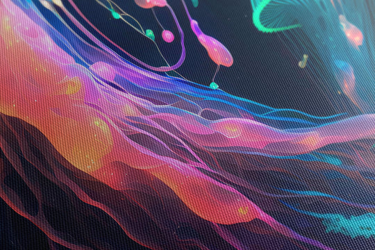 Obraz Neonowe meduzy