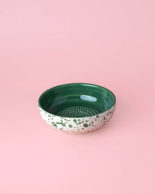 Ceramiczna miseczka do tarcia czosnku – średnia – zielona (15 cm) - Green Jade