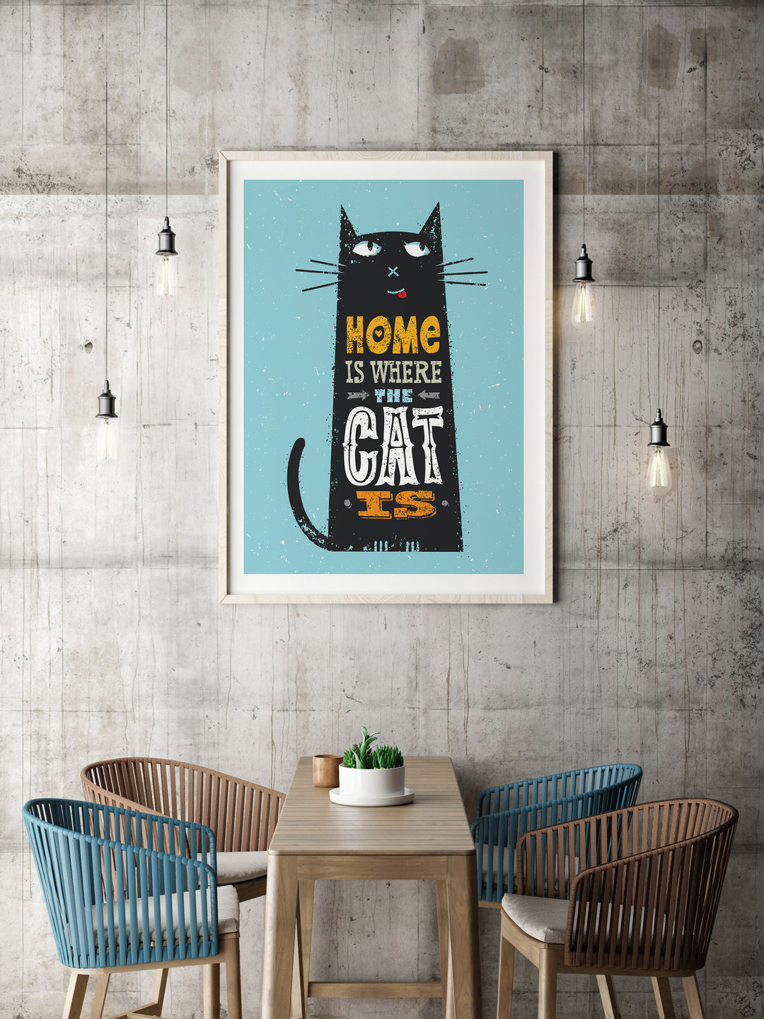 Plakat Dom jest tam gdzie kot