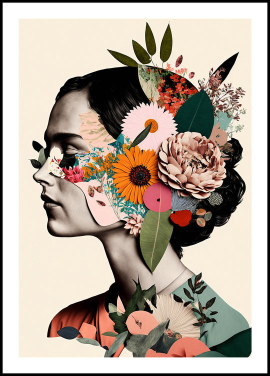 Plakat Dziewczyna w kwiatach 2