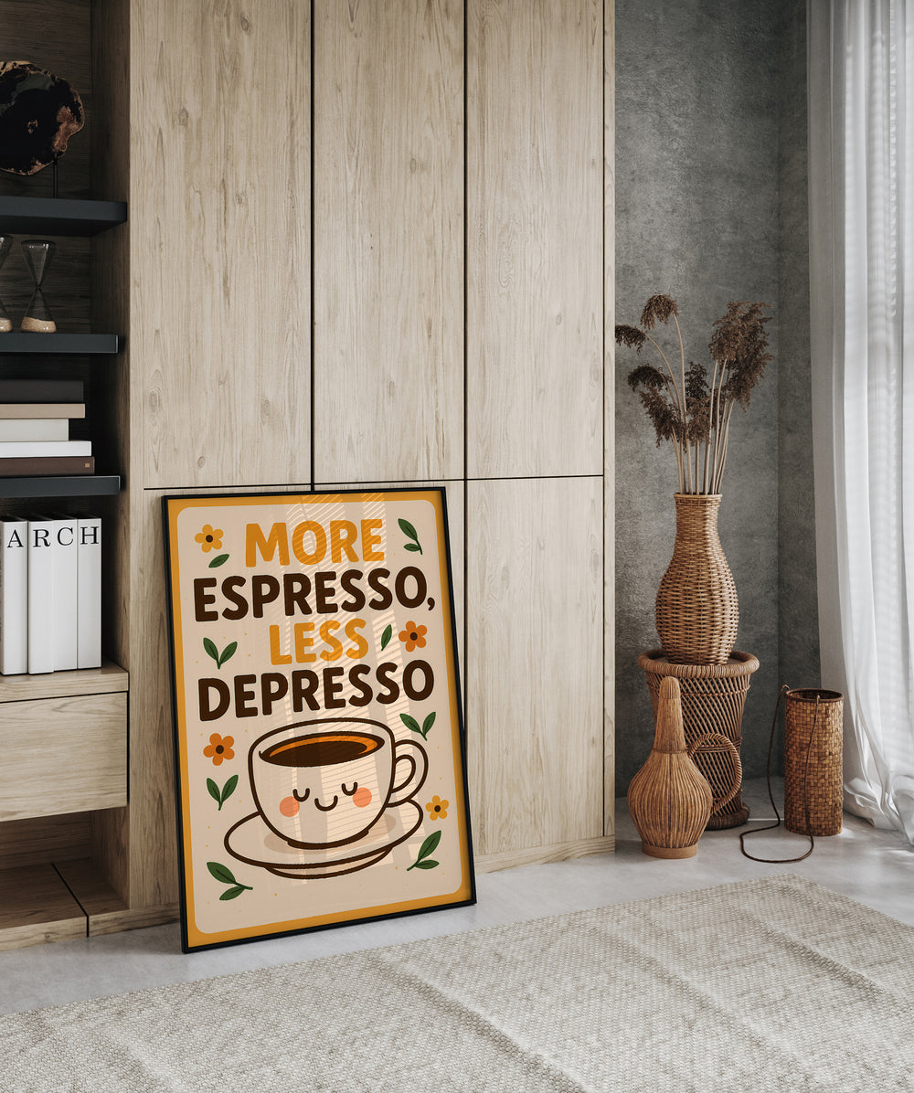 Plakat More Espresso Less Depresso - Espresso_Plakat pionowy.jpg