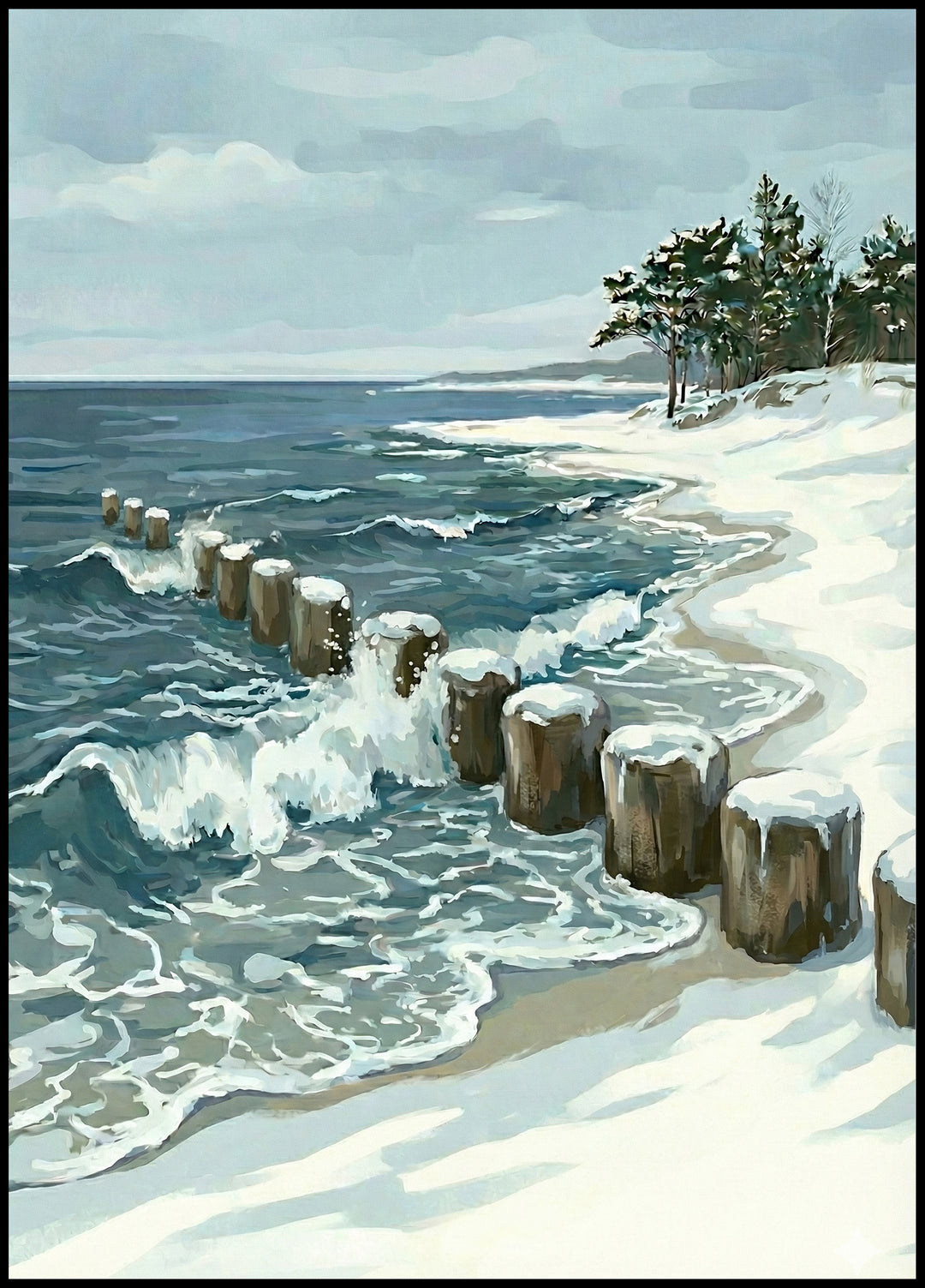 Plakat Falochrony - Morska Sceneria w Zimowej Szacie - Falochrony_Plakat glowne zdjecie.jpg
