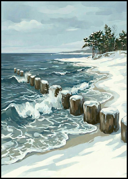 Plakat Falochrony - Morska Sceneria w Zimowej Szacie - Falochrony_Plakat glowne zdjecie.jpg